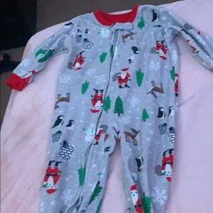 18-24 m Christmas footie pjs